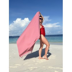 Extra Large Hamamdoek – Voor Strand, Sauna & Meer |95 x 215 cm | Roze 
