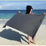Extra Large Hamamdoek – Voor Strand, Sauna & Meer |95 x 215 cm | Antraciet