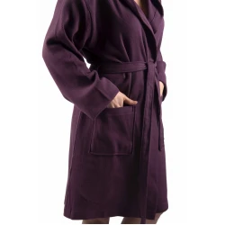 Dames en Heren Badjas, Lichtgewicht Badjas, Sauna Badjas, Ochtend Badjas,100% van Katoen, Kleur Purpel