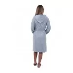 Dames jersey badjas  met ritssluiting en capuchon Licht blauw /Mint