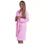 Dames Badjas met ritssluiting van Bamboe, Roze