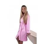 Dames Badjas met ritssluiting van Bamboe, Roze