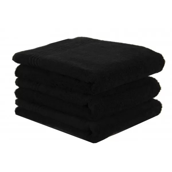Bamboe Handdoek, Zwart, 140x70 cm, 600 gr m2