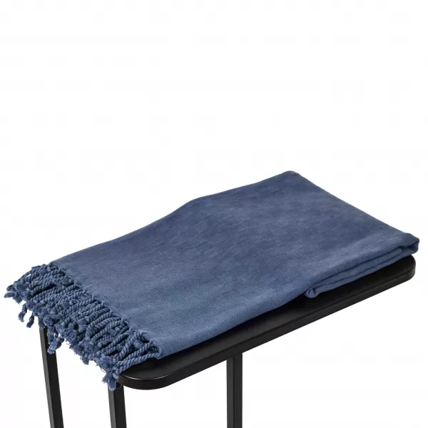 Hamamdoek,Stonewashed, Denim, Blauw, 90x175 cm.