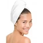 Haarhanddoek , Hoofdhanddoek van bamboe, Wit