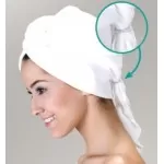 Haarhanddoek , Hoofdhanddoek van bamboe, Wit