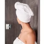 Haarhanddoek , Hoofdhanddoek van bamboe, Wit