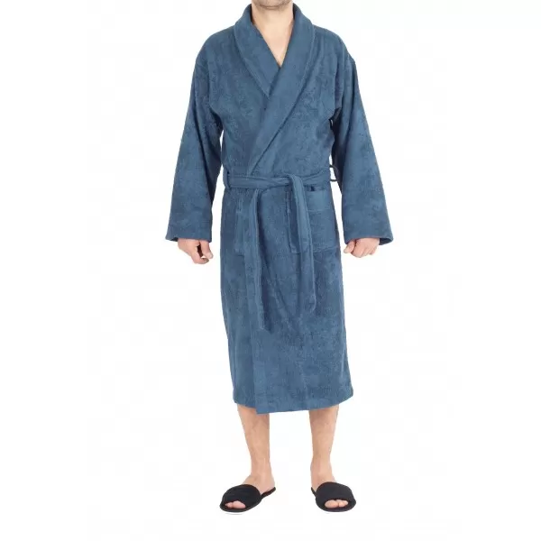 Bamboe  Badjas Petrol Blauw